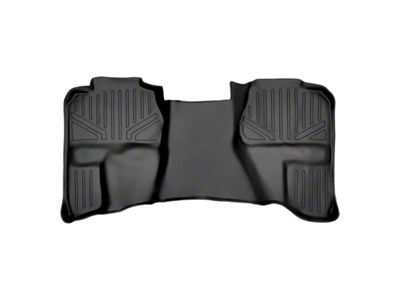 SmartLiner Smart Coverage Custom Fit Rear Floor Liner; Full Floor Coverage; Black (07-14 Sierra 2500 HD Extended Cab w/o Rear Tool Box & Vinyl Flooring)