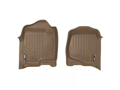 SmartLiner Smart Coverage Custom Fit Front Floor Liner; Tan (07-13 Silverado 1500 w/o Floor Shifter & Vinyl Flooring, Excluding Hybrid)