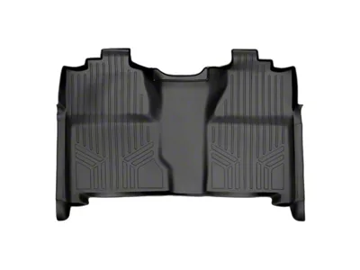 SmartLiner Smart Coverage Custom Fit Rear Floor Liner; Full Floor Coverage; Black (07-13 Silverado 1500 Crew Cab w/o Rear Tool Box & Vinyl Flooring, Excluding Hybrid)