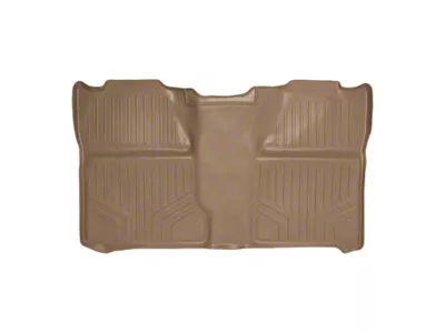 SmartLiner Smart Coverage Custom Fit Rear Floor Liner; Full Floor Coverage; Tan (07-13 Silverado 1500 Crew Cab w/o Rear Tool Box & Vinyl Flooring, Excluding Hybrid)