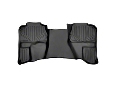 SmartLiner Smart Coverage Custom Fit Rear Floor Liner; Full Floor Coverage; Black (07-14 Silverado 2500 HD Extended Cab w/o Rear Tool Box & Vinyl Flooring)