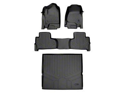 SmartLiner Smart Coverage Custom Fit Front, Rear and Cargo Liners; Behind 2nd Row; Black (15-20 Tahoe w/ 2nd Row Bucket Seats)
