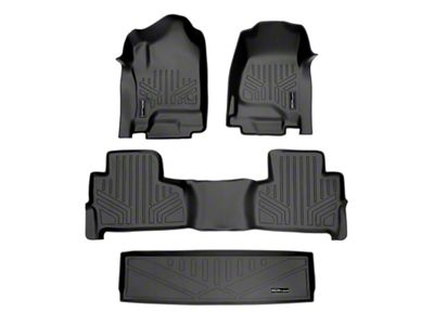 SmartLiner Smart Coverage Custom Fit Front, Rear and Cargo Liners; Behind 3rd Row; Black (15-20 Tahoe w/ 2nd Row Bucket Seats)