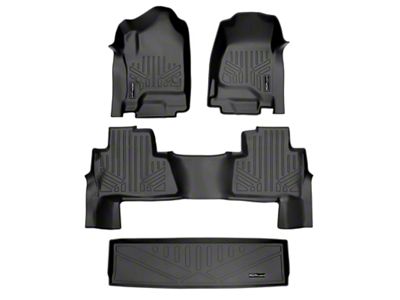 SmartLiner Smart Coverage Custom Fit Front, Rear and Cargo Liners; Behind 3rd Row; Black (15-20 Tahoe w/ 2nd Row Bench Seat)