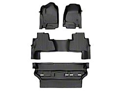 SmartLiner Smart Coverage Custom Fit Front, 2nd Row and 3rd Row Floor Liners; Black (15-20 Tahoe w/ 2nd Row Bench Seat)