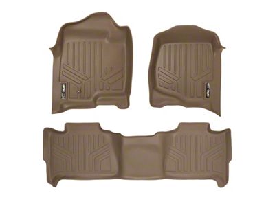 SmartLiner Smart Coverage Custom Fit Front and Rear Floor Liners; Tan (07-14 Tahoe, Excluding Hybrid)