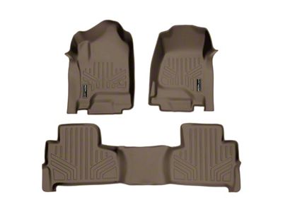 SmartLiner Smart Coverage Custom Fit Front and Rear Floor Liners; Tan (15-20 Tahoe w/ 2nd Row Bucket Seats)