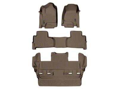 SmartLiner Smart Coverage Custom Fit Front, 2nd Row and 3rd Row Liners; Tan (15-20 Tahoe w/ 2nd Row Bucket Seats)