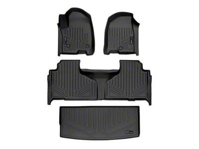 SmartLiner Smart Coverage Custom Fit Front, 2nd Row and Cargo Liners; Behind 3rd Row; Black (21-26 Tahoe w/ 2nd Row Bench Seat)