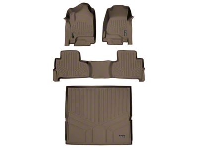 SmartLiner Smart Coverage Custom Fit Front, 2nd Row Floor and Cargo Liners; Behind 2nd Row; Tan (15-20 Tahoe w/ 2nd Row Bucket Seats)