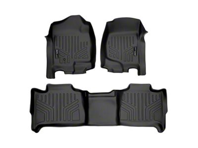 SmartLiner Smart Coverage Custom Fit Front and 2nd Row Floor Liners; Black (07-14 Tahoe)