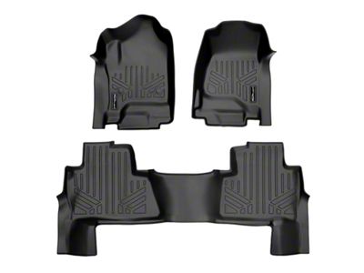 SmartLiner Smart Coverage Custom Fit Front and 2nd Row Floor Liners; Black (15-20 Tahoe w/ 2nd Row Bench Seat)