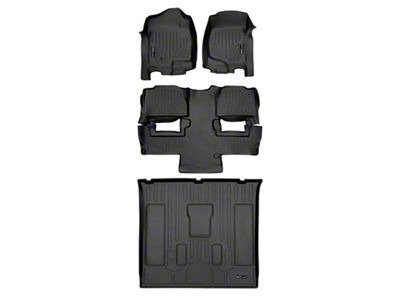 SmartLiner Smart Coverage Custom Fit Front, 2nd Row Floor and Cargo Liners; Behind 2nd Row; Full Floor Coverage; Black (11-14 Tahoe w/ 2nd Row Bucket Seats, Excluding Hybrid)