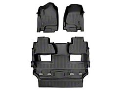 SmartLiner Smart Coverage Custom Fit Front and 2nd Row Floor Liners; Black (15-20 Yukon w/ 2nd Row Bucket Seats)