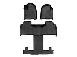 SmartLiner Smart Coverage Custom Fit Front and 2nd Row Floor Liners; Black (21-26 Yukon w/ 2nd Row Bucket Seats)
