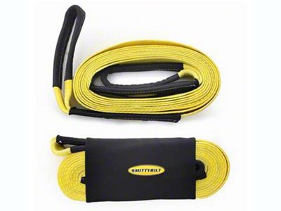 Smittybilt 2-Inch x 20-Foot Recovery Tow Strap; 20,000 lb.