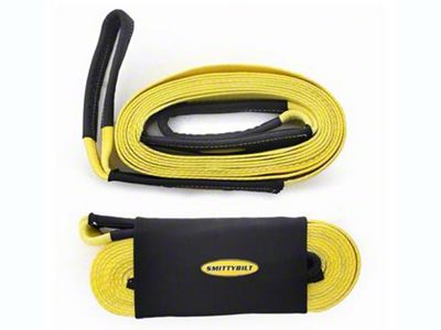 Smittybilt 3-Inch x 30-Foot Recovery Tow Strap; 30,000 lb.