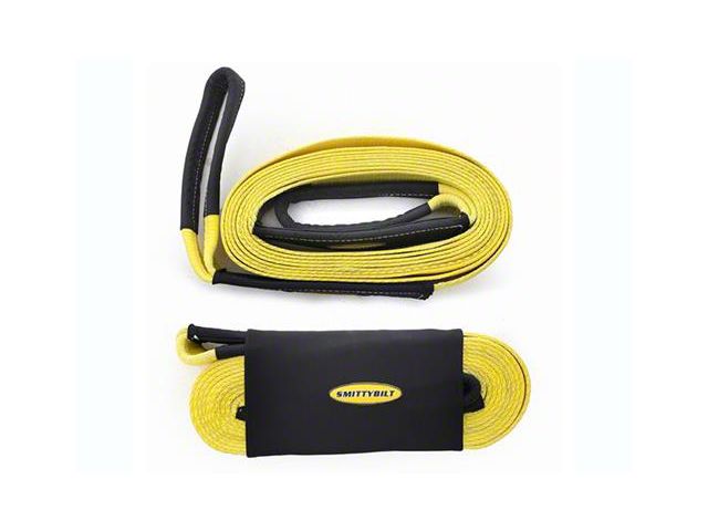 Smittybilt 4-Inch x 20-Foot Recovery Tow Strap; 40,000 lb.