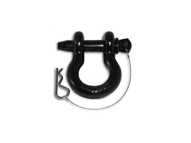 Smittybilt 7/8-Inch 6.5 Ton D-Ring Shackle with Locking Pin; Black