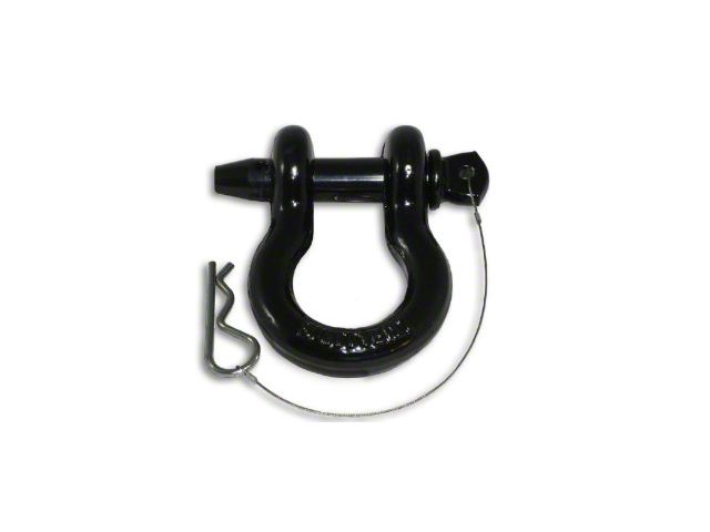 Smittybilt 7/8-Inch 6.5 Ton D-Ring Shackle with Locking Pin; Black