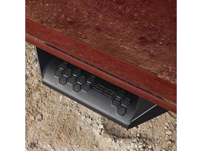Smittybilt Angular Drop Side Step Bars; Textured Black (17-25 F-350 Super Duty)