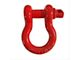 Smittybilt D-Ring Shackle; .75-Inch; Red Gloss; 4.75-Ton Weight Rating