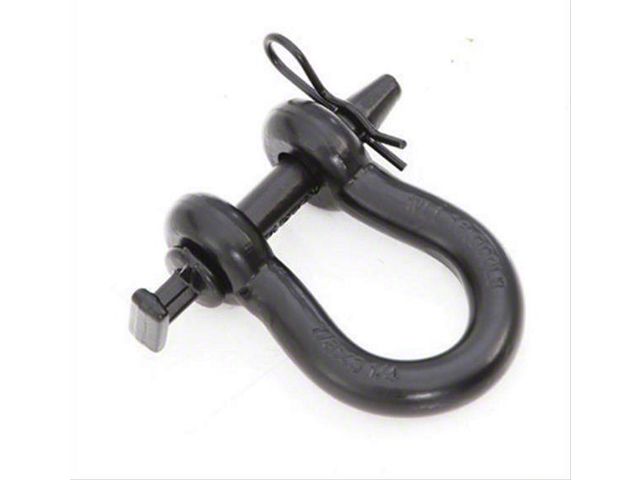 Smittybilt D-Ring Shackle; Quick Disconnect; .875-Inch; Black; 6.5-Ton Weight Rating