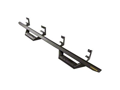 Smittybilt Angular Drop Side Step Bars; Textured Black (20-26 Sierra 3500 HD Crew Cab)