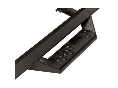 Smittybilt Angular Drop Side Step Bars; Textured Black (19-25 Silverado 1500 Crew Cab)