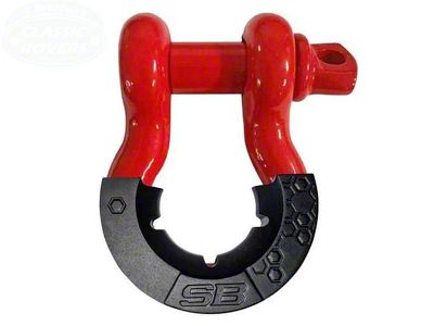 Smittybilt 3/4-Inch D-Ring Shackle with Isolator; Gloss Red