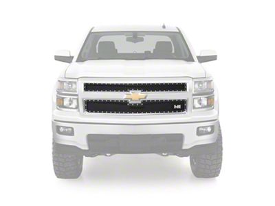 Smittybilt M1 Wire Mesh Upper Grille Insert; Satin Black (15-19 Silverado 3500 HD)