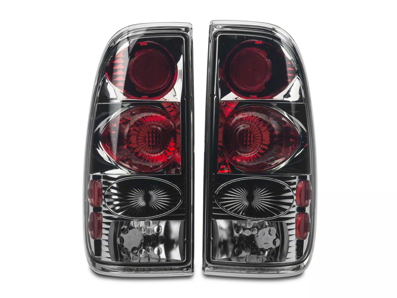 F150 Crystal Eyes Tail Lights; Platinum Smoked (9703 F150 Styleside