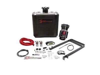 Snow Performance Stage 3 Boost Cooler with Tank; Red High Temp Nylon Tubing (11-25 6.7L Powerstroke, 7.3L F-250 Super Duty)