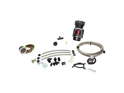 Snow Performance Stage 2.5 Boost Cooler without Tank; Stainless Steel Braided Line (07-24 6.6L Duramax Sierra 2500 HD)