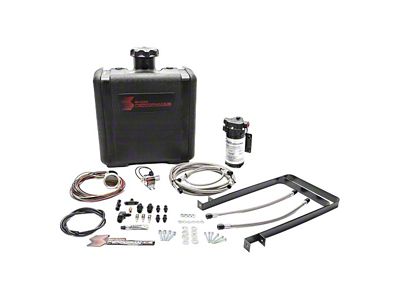 Snow Performance Stage 2.5 Boost Cooler with Tank; Stainless Steel Braided Line (07-25 6.6L Duramax Sierra 3500 HD)