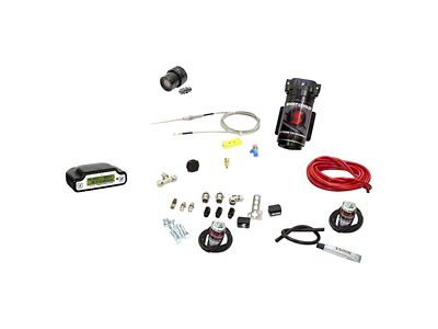 Snow Performance Stage 3 Boost Cooler without Tank; Red High Temp Nylon Tubing (07-24 6.6L Duramax Sierra 3500 HD)