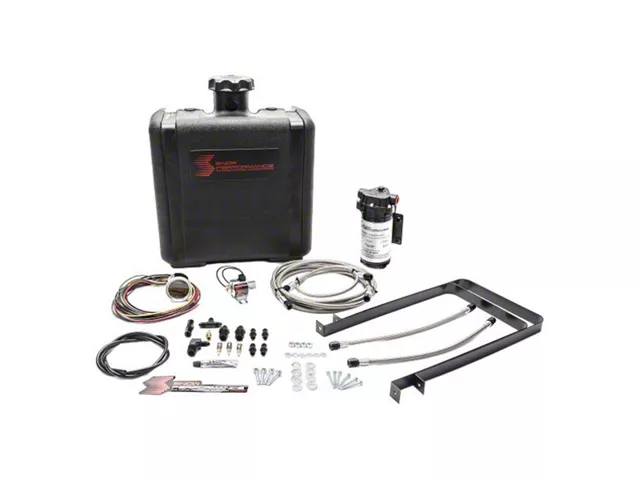 Snow Performance Stage 2.5 Boost Cooler with Tank; Stainless Steel Braided Line (07-24 6.6L Duramax Silverado 3500 HD)