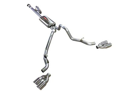 Solo Performance Mach 44 Dual Exhaust System with Polished Tips; Side Exit (14-18 5.3L Silverado 1500)
