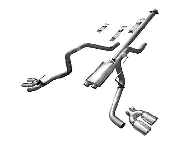 Solo Performance Mach 40 XV Dual Exhaust System with Black Tips; Side Exit (15-20 3.5L EcoBoost F-150, Excluding Raptor & 19-20 Limited)