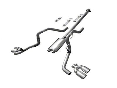 Solo Performance Mach 40 XV Dual Exhaust System with Black Tips; Side Exit (15-20 5.0L F-150)