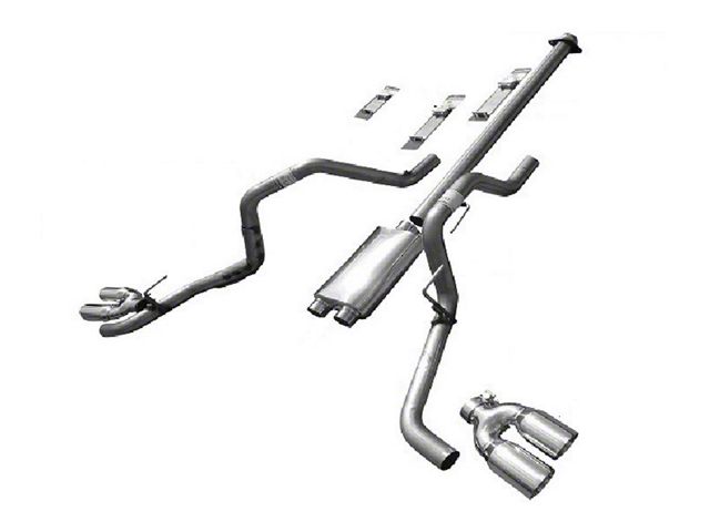 Solo Performance Mach 40 XV Dual Exhaust System with Polished Tips; Side Exit (15-20 3.5L EcoBoost F-150, Excluding Raptor & 19-20 Limited)