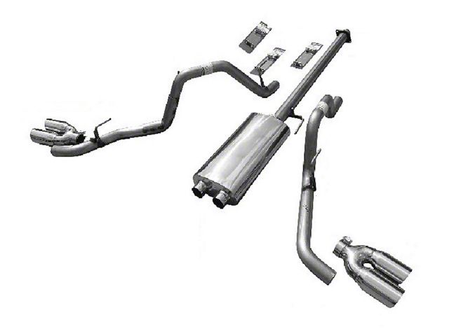 Solo Performance Mach 44 XV Dual Exhaust System with Black Tips; Side Exit (15-20 2.7L EcoBoost F-150)