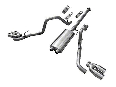 Solo Performance Mach 44 XV Dual Exhaust System with Black Tips; Side Exit (15-20 2.7L EcoBoost F-150)