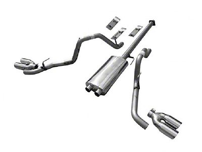 Solo Performance Mach 44 XV Dual Exhaust System with Polished Tips; Side Exit (15-20 5.0L F-150)