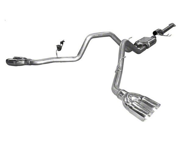 Solo Performance Mach X Dual Exhaust System with Polished Tips; Side Exit (11-14 3.5L EcoBoost F-150)