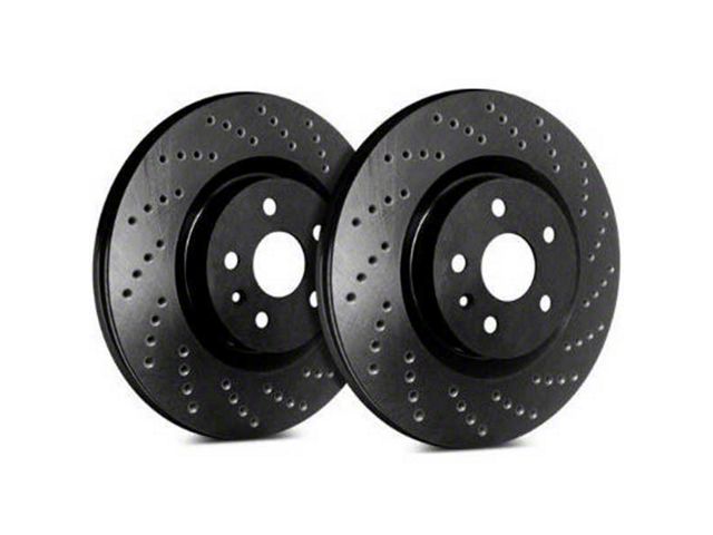 SP Performance Cross-Drilled 6-Lug Rotors with Black Zinc Plating; Front Pair (21-22 Canyon)