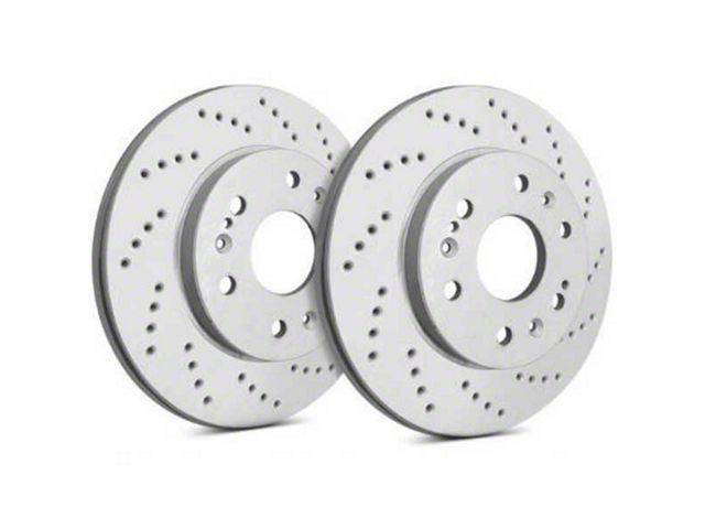 SP Performance Cross-Drilled 6-Lug Rotors with Gray ZRC Coating; Front Pair (21-22 Canyon)