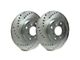 SP Performance Cross-Drilled 6-Lug Rotors with Silver Zinc Plating; Rear Pair (21-22 Canyon)