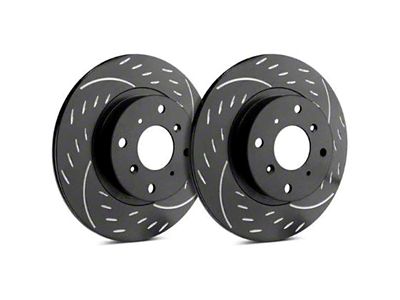 SP Performance Diamond Slot 6-Lug Rotors with Black Zinc Plating; Front Pair (21-22 Canyon)