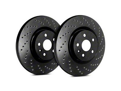 SP Performance Cross-Drilled 6-Lug Rotors with Black Zinc Plating; Rear Pair (21-22 Colorado)